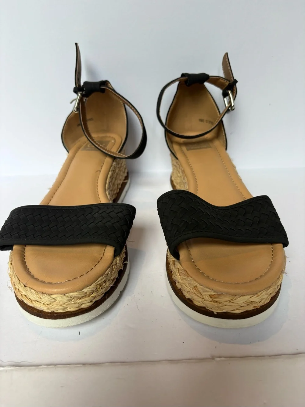 Dolce Vita Women’s Black Woven Espadrille Platform Sandals Size 10